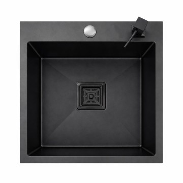 Cuba Gourmet Quadrada Aço Inox 44x44cm Black - Construinox